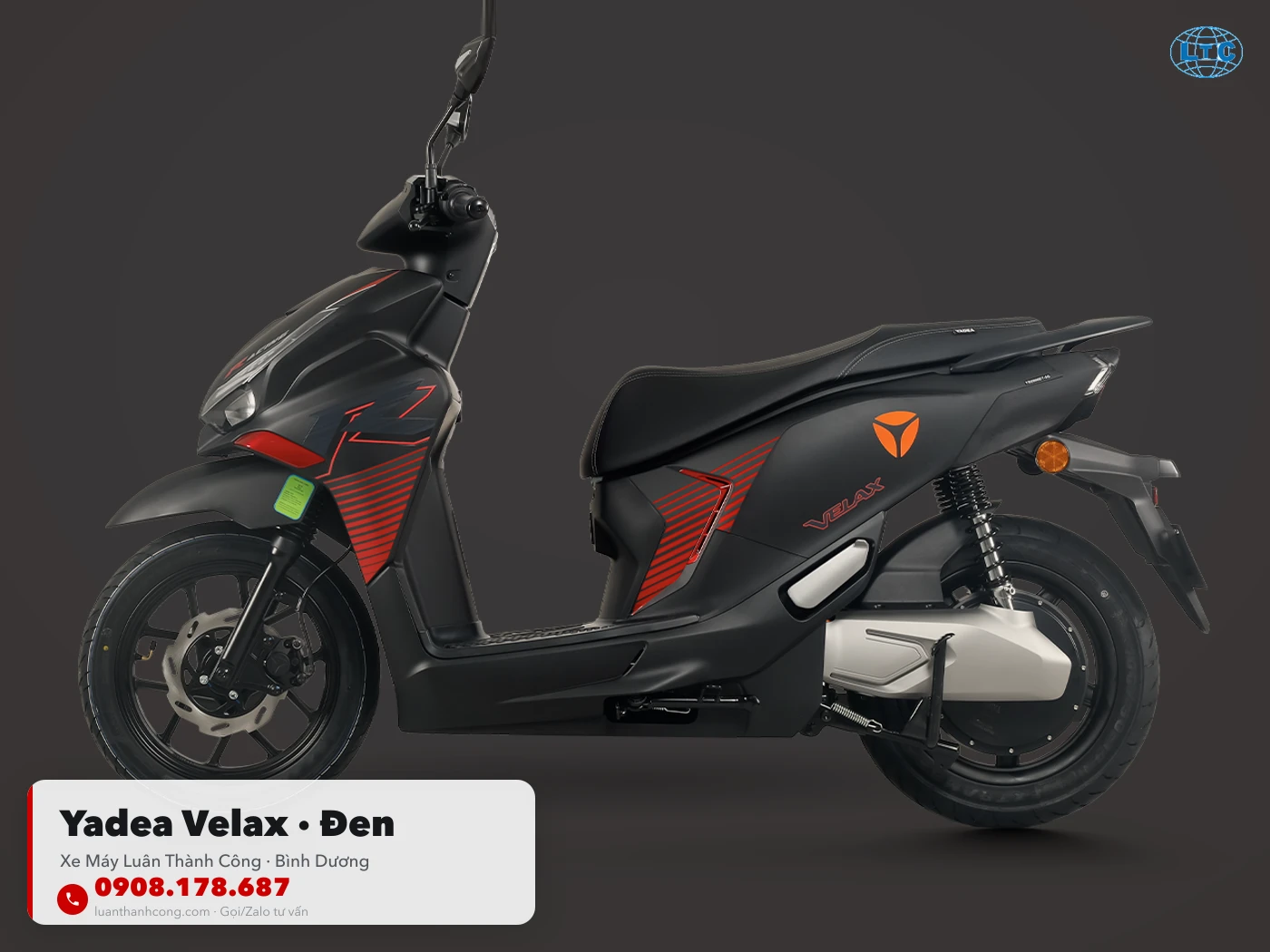 Yadea Velax màu đen tại Bình Dương