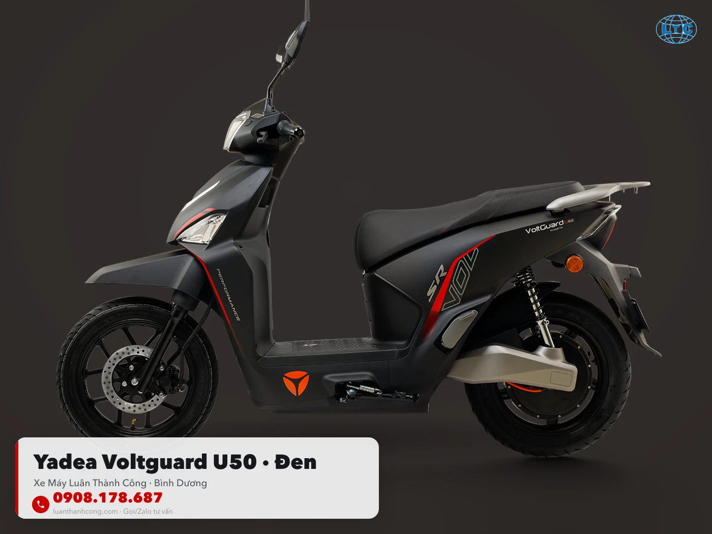 Yadea Voltguard U50 màu đen tại Bình Dương