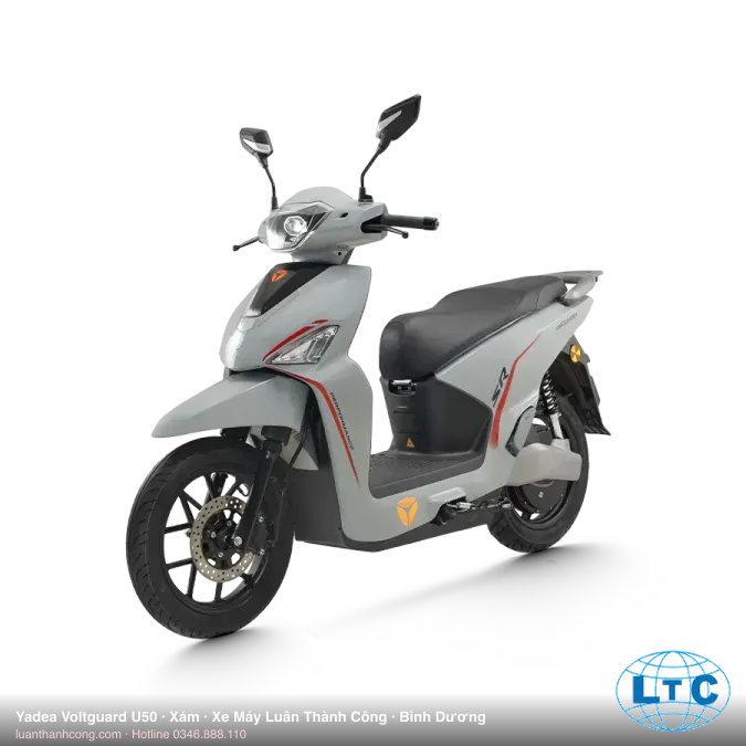 Xe máy điện Yadea Voltguard U50 màu xám toàn thân tại Luân Thành Công Bình Dương