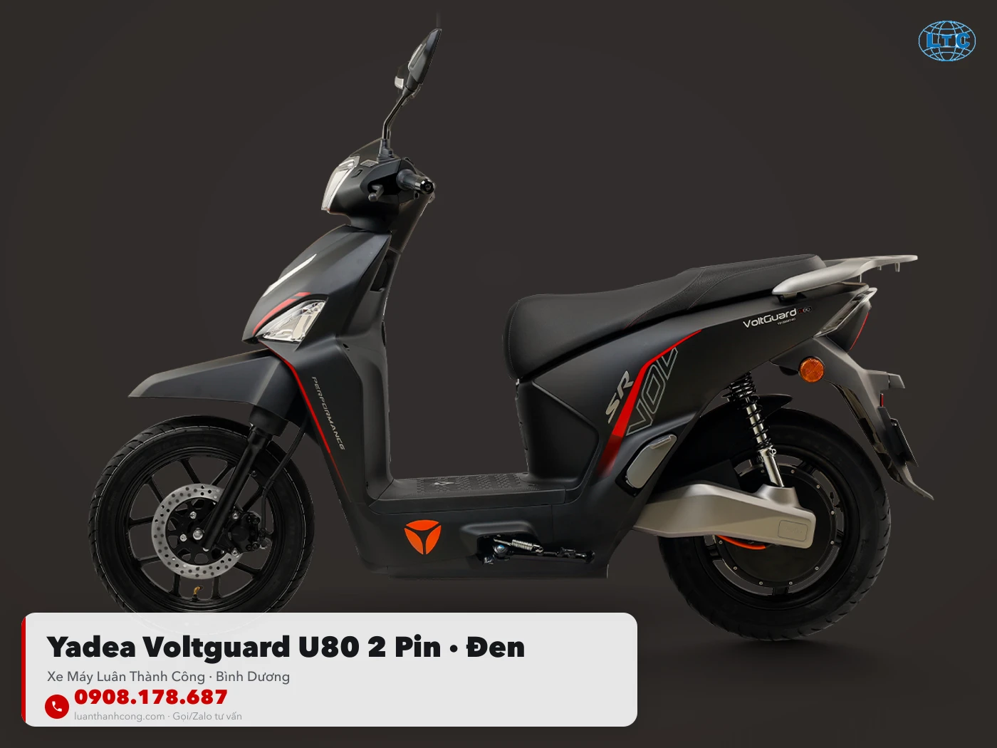 Yadea Voo2 U80 màu đen tại Bình Dương