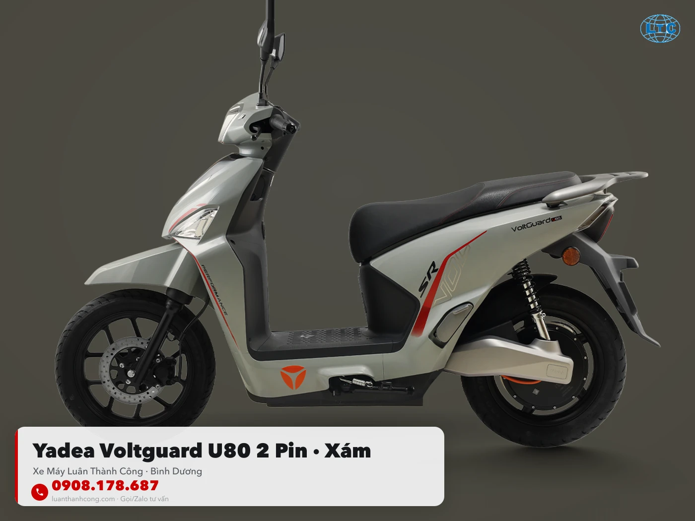 Yadea Voo2 U80 màu Xám Ngọc Trai tại Bình Dương – Xe Máy Luân Thành Công
