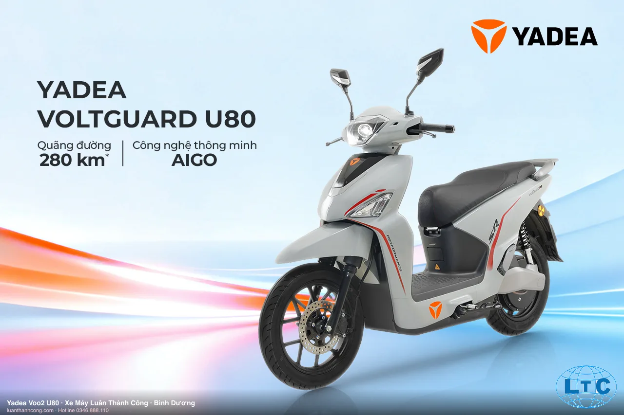 Yadea Voo2 U80 Xe điện chính hãng tại Bình Dương – Xe Máy Luân Thành Công