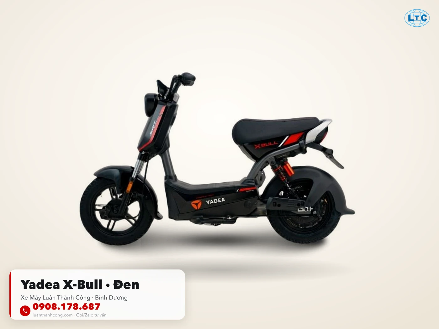 Yadea Xbull màu Đen Đỏ tại Bình Dương – Xe Máy Luân Thành Công