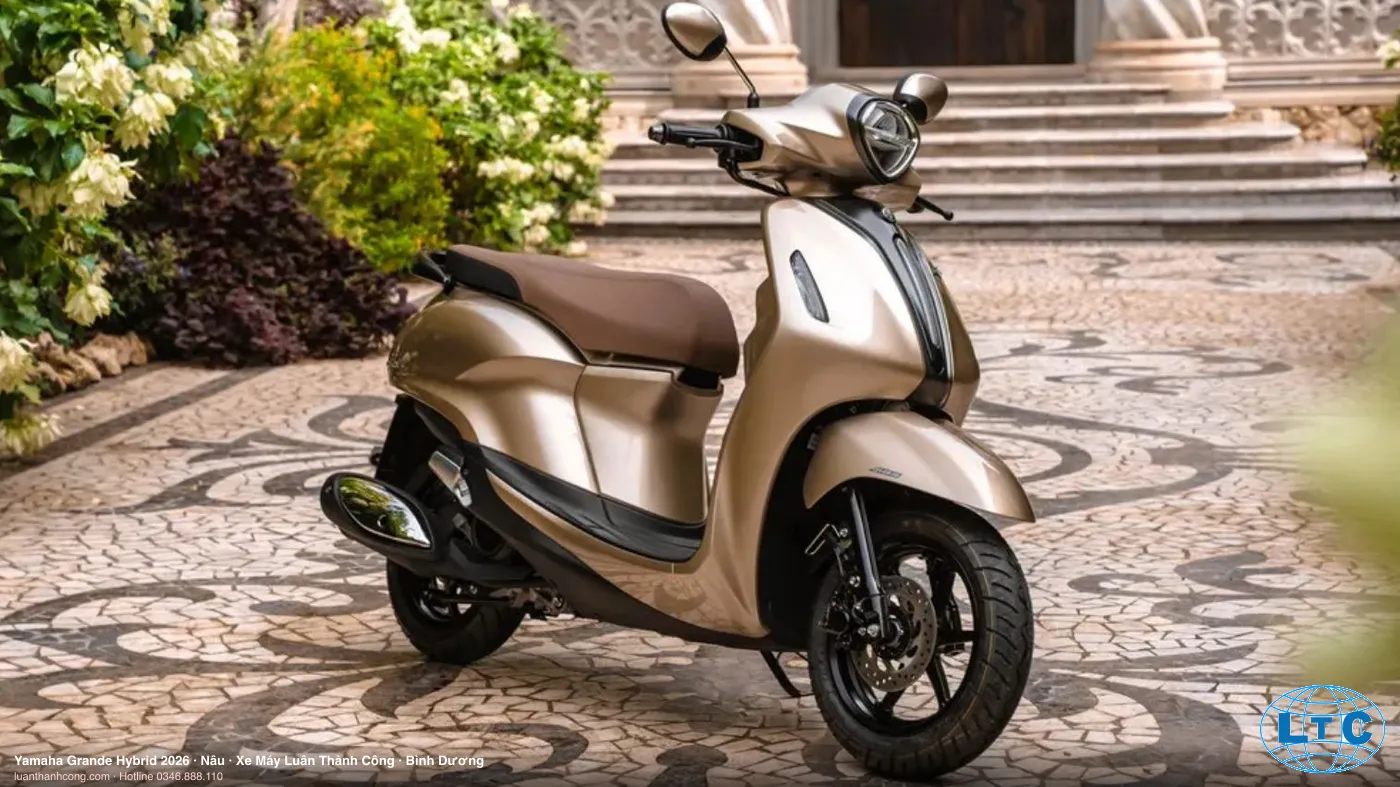 Yamaha Grande Hybrid 2026 màu Nâu tại Bình Dương – Xe Máy Luân Thành Công