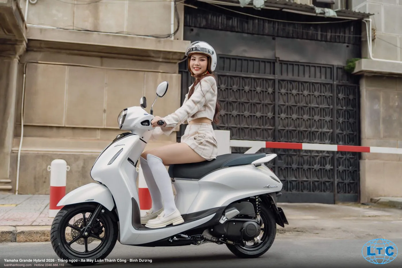 Yamaha Grande Hybrid 2026 màu Trắng ngọc tại Bình Dương – Xe Máy Luân Thành Công
