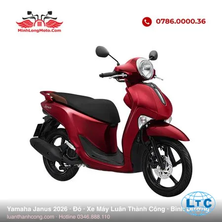 Yamaha Janus 2026 màu đỏ tại Xe Máy Luân Thành Công
