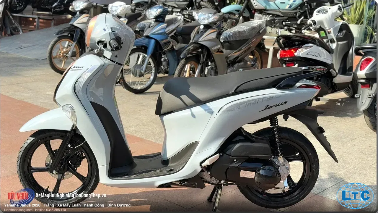 Yamaha Janus 2026 màu trắng tại Bình Dương
