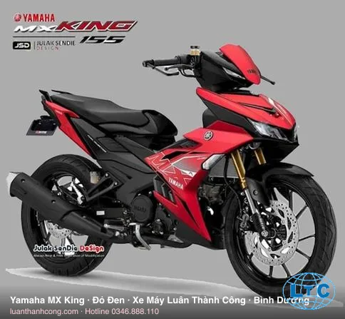 Yamaha MX King màu đỏ đen toàn thân tại Bình Dương